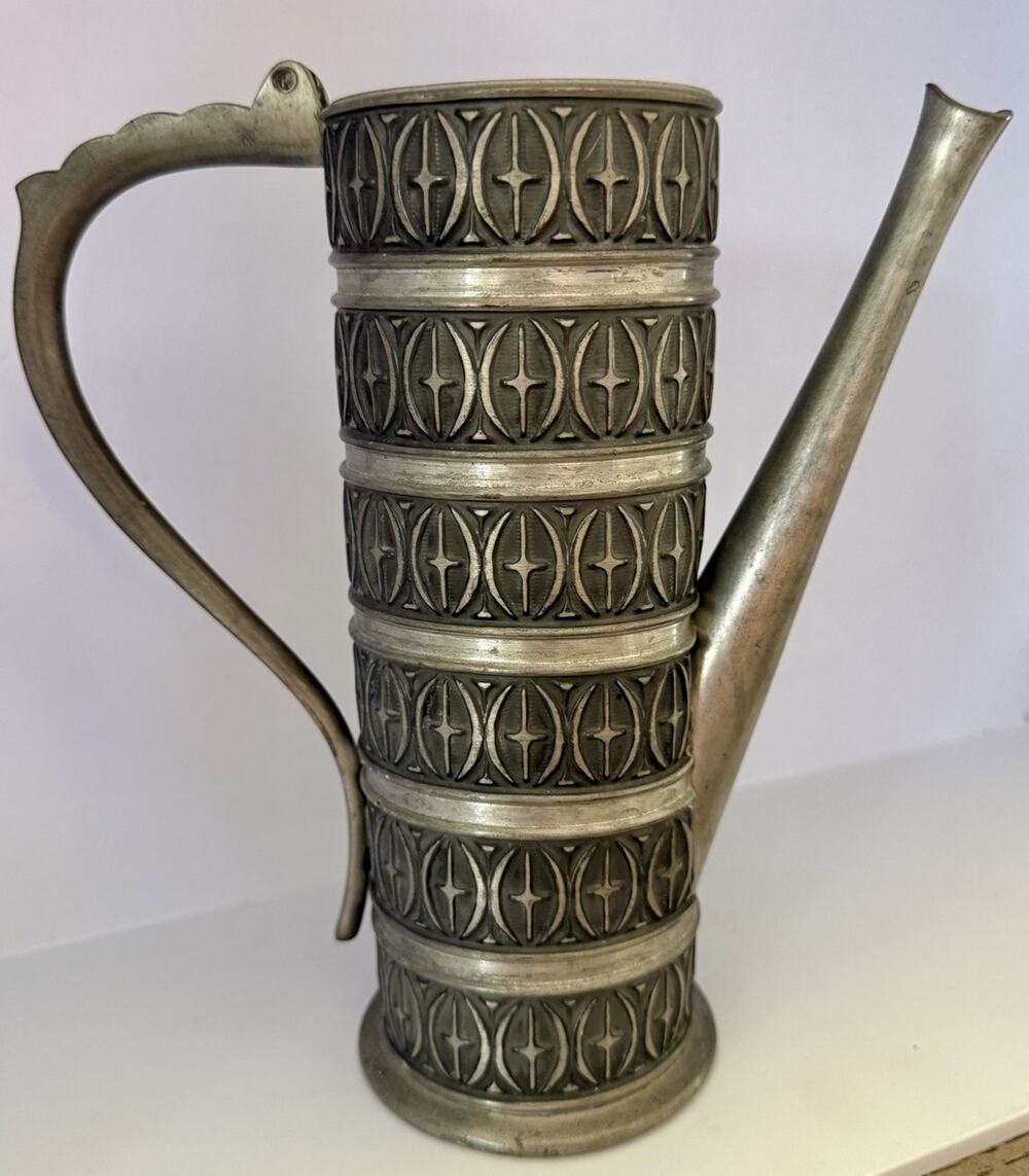 MCM Haugrud Of Norway Pewter Coffee Pot #307 Replacement No Lid 9x7”